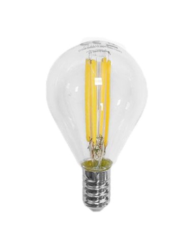 BOMBILLA LED G45 CRISTAL FILAMENTO TRANSLUCIDO E14 6W 750LM 3000K LUZ CALIDA [AG45E14AW]