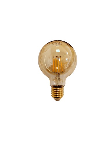 BOMBILLA LED ADORNO G80 CRISTAL FILAMENTO RECTO 6W E27 540LM 2700K LUZ CALIDA [AG80F6P]