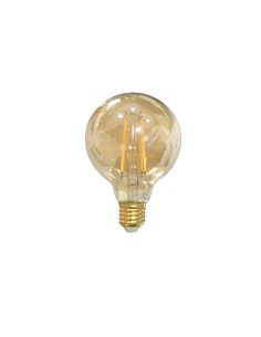 BOMBILLA LED ADORNO G80 CRISTAL AMARILLO FILAMENTO E27 8W 800LM 2700K LUZ CALIDA [AG80F8P]