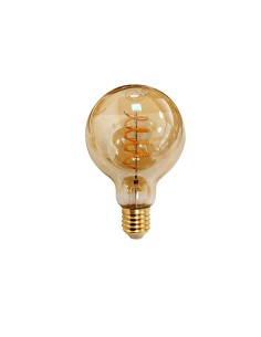 BOMBILLA LED ADORNO G95 CRISTAL FILAMENTO ESPIRAL 6W E27 500LM 2700K LUZ CALIDA [AG95F6SP]
