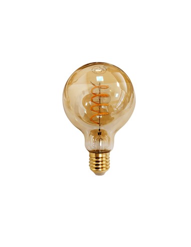 BOMBILLA LED ADORNO G95 CRISTAL FILAMENTO ESPIRAL 6W E27 500LM 2700K LUZ CALIDA [AG95F6SP]