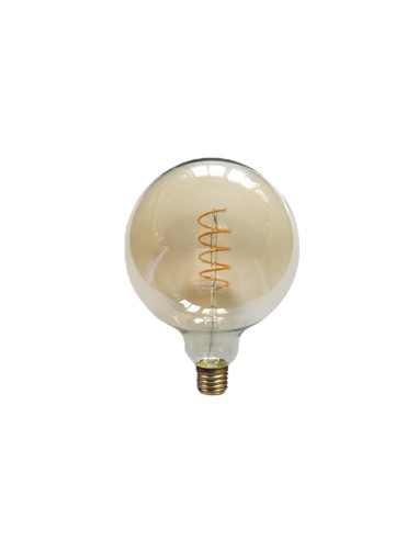 BOMBILLA LED ADORNO G125 CRISTAL AMARILLO FILAMENTO ESPIRAL E27 6W 420LM 2200K LUZ CALIDA [AG125SP]