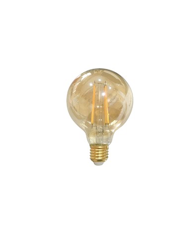 BOMBILLA LED ADORNO G125 CRISTAL AMARILLO FILAMENTO E27 8W 800LM 2700K LUZ CALIDA [AG125F8P]