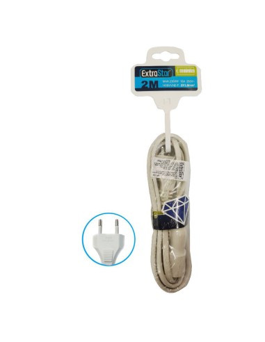 CABLE EXTENSIBLE BASE PLANA 2MTS 10A 2X1.0MM2 MAX.2300W [9KFCY022MF]