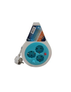 ENROLLACABLE AZUL BLANCO CON ASA 3BASES 3G1.5MM2 7MTS [9LGSPGB037M]