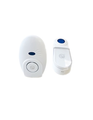 TIMBRE LED INALAMBRICO CON PULSADOR PILA 2XAAA IP44 CON KIT INSTALACION [6WDHT700DC]