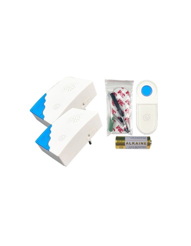 TIMBRE LED INALAMBRICO CON ENCHUFE 2XTIMBRE [6WDHT701AC]