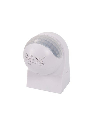 SENSOR AUTOMATICO DE PARED PIR 180o GIRATORIO [6YCA1008A]