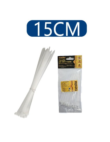 BRIDAS DE NAILON PA66 3.6X150 40PCS BLANCO [6HY3.6*150]