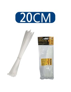 BRIDAS DE NAILON PA66 3.6X200 40PCS BLANCO [6HY3.6*200]