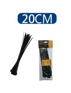 BRIDAS DE NAILON PA66 3.6X200 40PCS NEGRO [6HY3.6*200B]