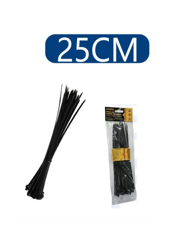 BRIDAS DE NAILON PA66 3.6X250 40PCS NEGRO [6HY3.6*250B]