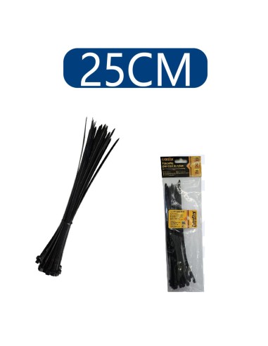 BRIDAS DE NAILON PA66 4.8X250 30PCS NEGRO [6HY4.8*250B]