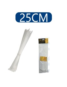 BRIDAS DE NAILON PA66 4.8X250 30PCS BLANCO [6HY4.8*250]