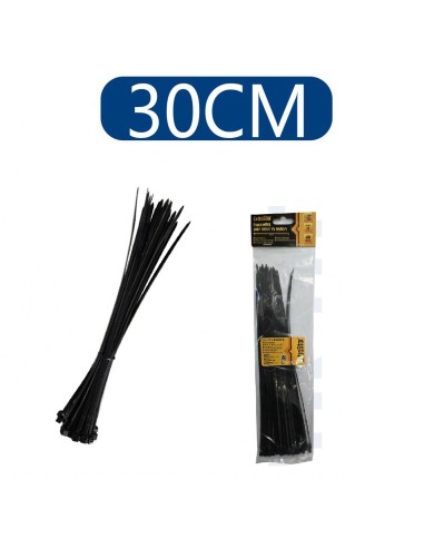 BRIDAS DE NAILON PA66 3.6X300 40PCS NEGRO [6HY3.6*300B]