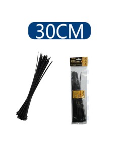 BRIDAS DE NAILON PA66 4.8X300 30PCS NEGRO [6HY4.8*300B]