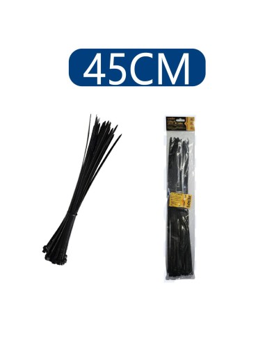 BRIDAS DE NAILON PA66 7.6X450 20PCS NEGRO [6HY7.6*450B]