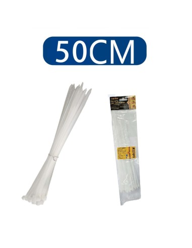 BRIDAS DE NAILON PA66 7.6X500 20PCS BLANCO [6HY7.6*500]