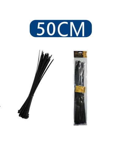 BRIDAS DE NAILON PA66 7.6X500 20PCS NEGRO [6HY7.6*500B]