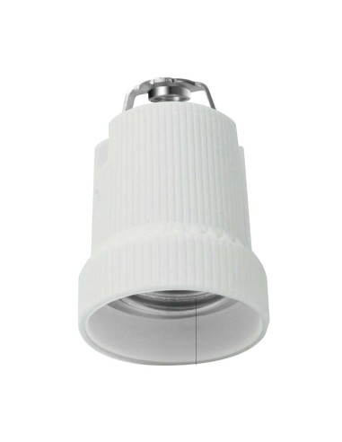 PORTALAMPARA DE PORCELANA E27 BLANCO [6K327E]