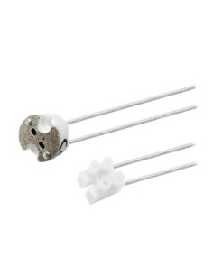 CASQUILLO CERAMICA MR16 12V CABLE 15CM CJ192 [6MR16]