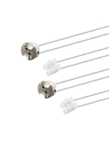 CASQUILLO CERAMICA MR16 12V SET2 CABLE 15CM CJ144 [6MR162]