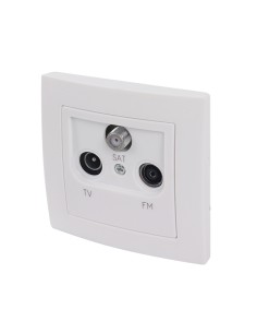 BASE TOMA DE TV+FM+SAT EMPOTRAR BLANCO CJ120 [6H1C63TFS]