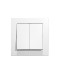 INTERRUPTOR DOBLE EMPOTRABLE  BLANCO CJ120 [6H1C210M]