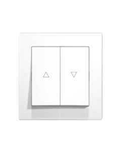 INTERRUPTOR DOBLE SUBI/BAJA EMPOTRABLE  BLANCO [6H1C231M]