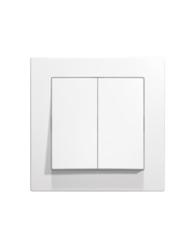 INTERRUPTOR DOBLE C/DOBLE CONTRO EMPOTRAR BLANCO [6H1C220M]