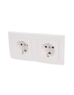 BASE ENCHUFE DOBLE EMPOTRABLE  BLANCO CJ72 [6H1C51GMC51GM]