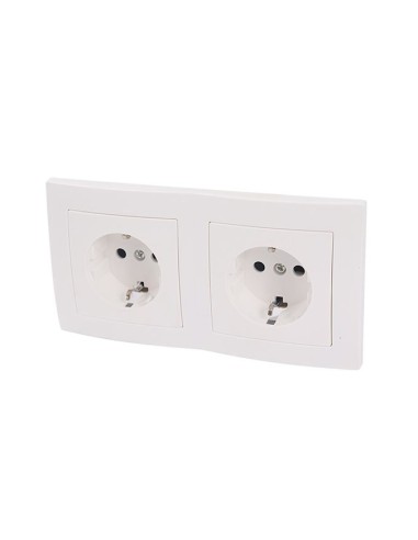 BASE ENCHUFE DOBLE EMPOTRABLE  BLANCO CJ72 [6H1C51GMC51GM]