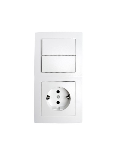 INTERRUPTOR 2UNIDAD DE 2VIAS + ENCHUFE [6H1C51GMC220M]