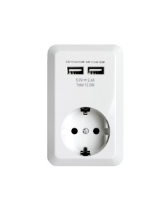 TOMA SCHUKO CON CARGADOR USB DOBLE 2.4A [6H3B52GUMA]