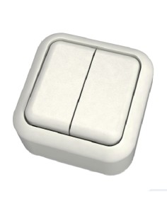 INTERRUPTOR DE 2 VIAS DE 2 BANDAS 10X~250 BLANCO [6H3A220M]