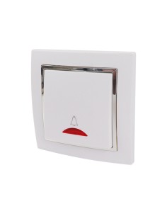 PULSADOR TIMBRE CROMADO C/LUZ EMPOTRABLEMATE CJ120 [6H1H113MB]