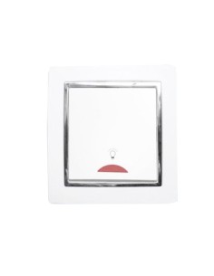 PULSADOR LAMPARA CROMADO C/LUZ EMPOTRAR MATE CJ120 [6H1H113M]