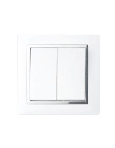 INTERRUPTOR DOBLE EMPOTRABLE CROMADO BRILLO CJ120 [6TL3604]