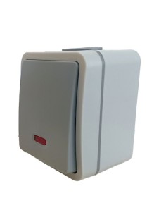 INTERRUPTOR EXTERIOR CON LUZ IP54 DE 1 VIA 10AX 250V [6H2A112M]