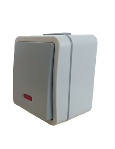 INTERRUPTOR EXTERIOR CON LUZ IP54 DE 1 VIA 10AX 250V [6H2A112M]