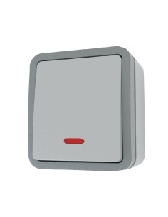 INTERRUPTOR CON LUZ EXTERIOR 10X 250V  1 BANDA 2 VIAS [6H2A122M]