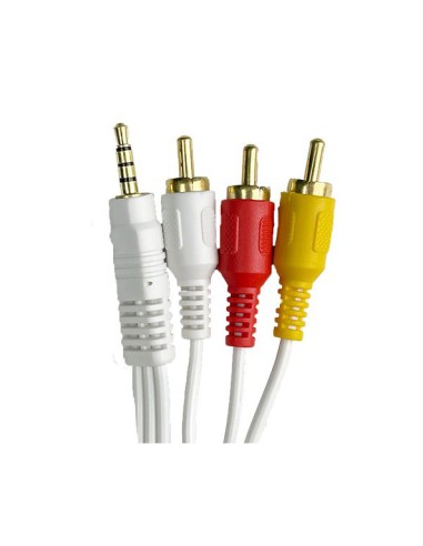 CABLE AUDIO 3.5 JACK 4C- 3 RCA BLANCO CJ120 [6ST4158]