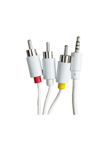 CABLE AUDIO 3.5 JACK 4C- 3RCA  BLANCO CJ120 [6ST4159]