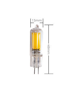 BOMBILLA LED G4 1.5W 150L 3000K TRANSLUCIDO COB CILINDRICO 13MMX48MM [AG4BL001W]