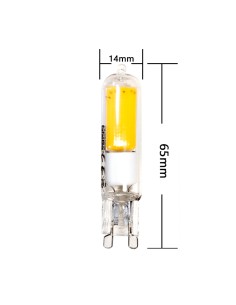 BOMBILLA LED G9 4W 500LM 3000K LUZ CALIDA CILINDRICO COB TRANSLUCIDO 14MMX65MM [AG9BL005W]