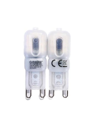 BOMBILLA LED G9 PLANO 2.5W PAK2 200L 3000K LUZ CALIDA 16MMX48MM [AG9SL007W]