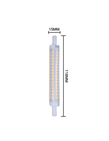 BOMBILLA LED R7S 118MM 8W 3000K LUZ CALIDA CJ60 [AJ11815W]