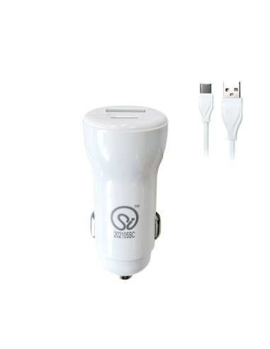 CARGADOR DE COCHE CON CABLE TYPE C 5V3A 1M...
