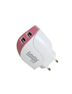 CARGADOR MOVIL 2USB 5V2.1A FORMA OBLICUA C/CABLE [DCMTC25]