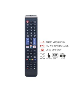 MANDO TV SAMSUNG CON BOTONES SMART HUB ACABADO ESTRIAS...